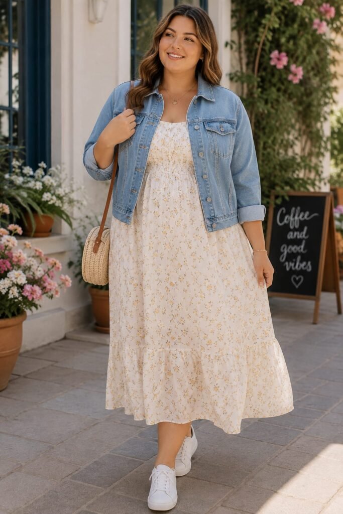 Damin jacket with summer outfit