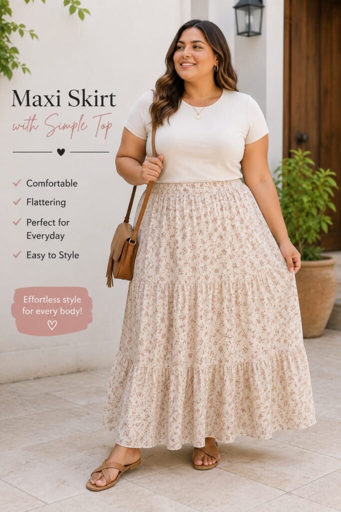 Maxi skirt with jeans