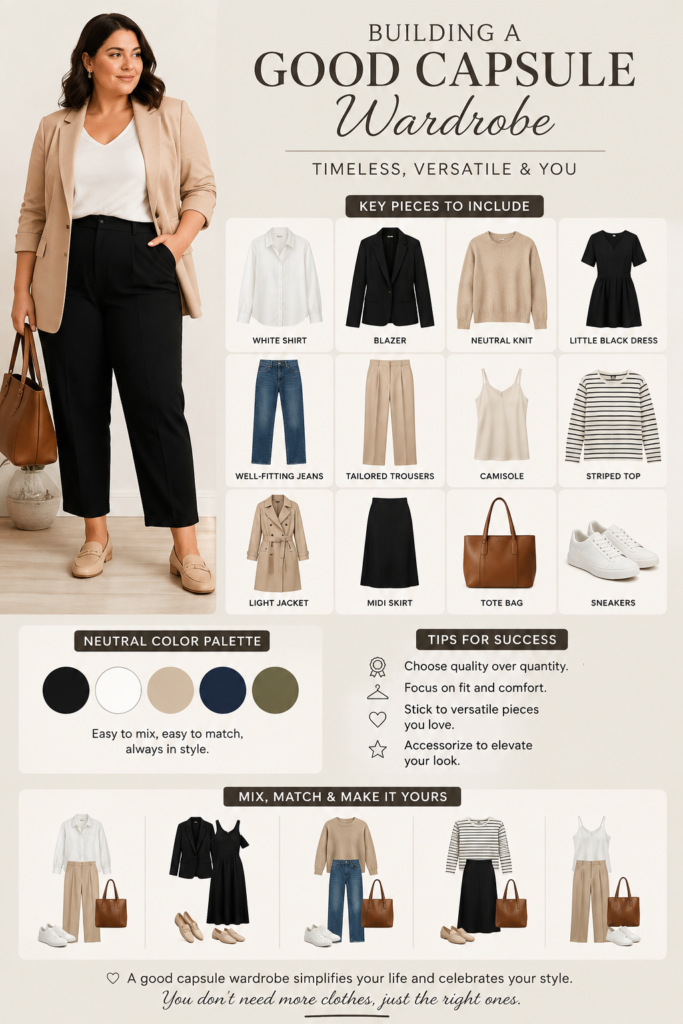 Capsule wardrobe for plus size