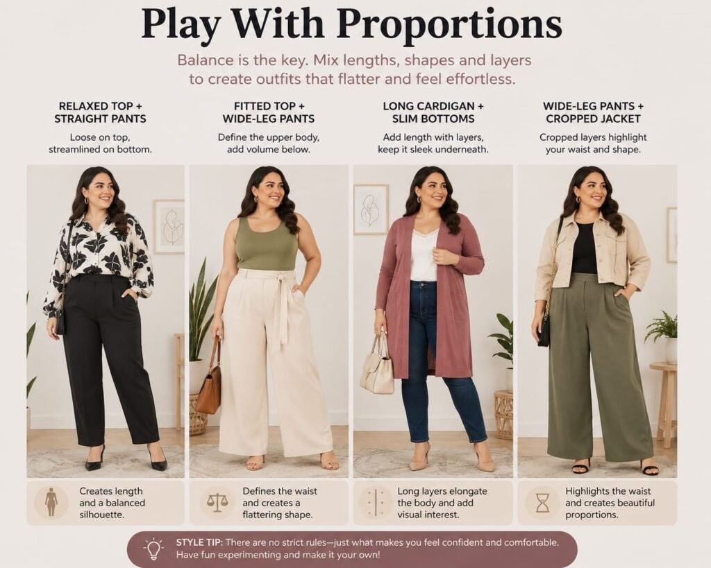 Play with proportions for plus size